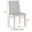 Ver imagem 6 de Kit 4 Cadeiras Ibiza Fratini Empilhavel Inmetro Proteção UV em Polipropileno Cor Preto