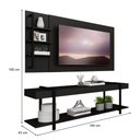Ver imagem 7 de Rack Painel Tv 50 Polegadas Ohio Carraro Preto