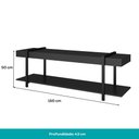 Ver imagem 2 de Rack Painel Tv 50 Polegadas Ohio Carraro Preto