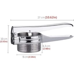 Espremedor de Batata Inox Manual 26,5 X 9cm - 6