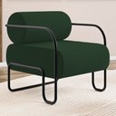 Ver imagem 2 de Kit 02 Poltronas Decorativas Orgânica Living Miska Veludo Verde Escuro - Abmaza