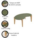 Ver imagem 2 de Mesa de Centro Sala de Estar Florida 1,05m Verde Floresta/freijó - Lukaliam Móveis