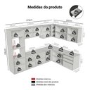 Ver imagem 3 de Armário de Cozinha Completa de Canto 465 cm Suspenso Preto Nice Madesa 10
