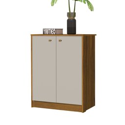 Conjunto Escrivaninha Balcão Office Multiuso Off White Freijó - 2