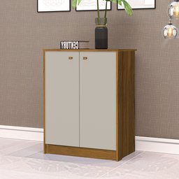 Conjunto Escrivaninha Balcão Office Multiuso Off White Freijó - 3
