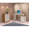 Conjunto Escrivaninha Balcão Office Multiuso Off White Freijó - 1