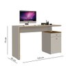 Conjunto Escrivaninha Balcão Office Multiuso Off White Freijó - 7