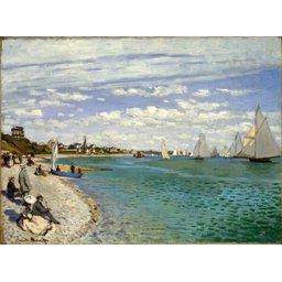 Regata em Sainte-Adresse - Monet - Tela 30x41 Para Quadro - 1