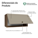 Ver imagem 4 de Armário Aéreo 60 cm 1 Porta Basculante Rustic/Crema Vik Madesa