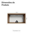 Ver imagem 3 de Armário Aéreo 60 cm 1 Porta Basculante Rustic/Crema Vik Madesa