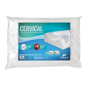 Travesseiro Cervical Látex Lavável