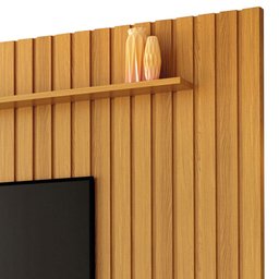 Rack para Sala Erah com Painel para Tv Ripado 86 Pol Wise B01 Off White Cinamomo - Lyam Decor - 7