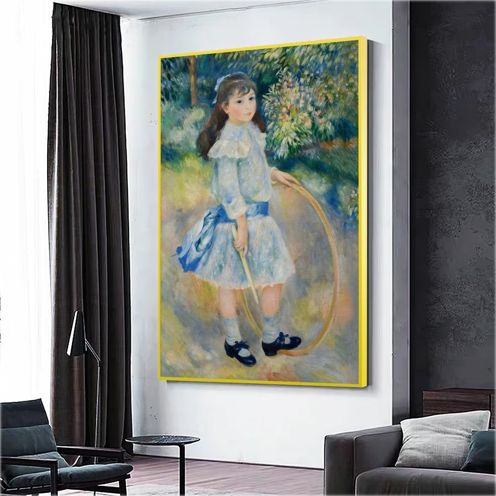 Quadro A Menina Com Um Aro Auguste Renoir:150x100/BORDA INFINITA - 1