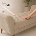 Ver imagem 4 de Recamier 160 cm Reforçada e Confortável para Sala de Estar Bege