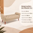 Ver imagem 3 de Recamier Bege 160 cm para Sala com Design Elegante e Confortável