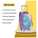 Ver imagem 5 de Kit Mochila Escolar de Rodinhas Holográfica Sereira -seanite