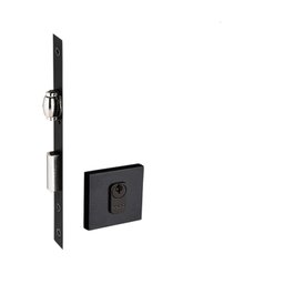 Fechadura Pado Rolete 55mm Porta Pivotante Cilindro de 74mm preto - 3