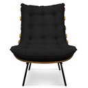 Ver imagem 4 de Poltrona com Puff Costela - Linho Grafite