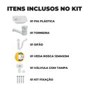 Ver imagem 5 de Pia Lavatório Banheiro 4,8l + Torneira Bica Móvel Branca + Sifão Universal Sanfonado + Fita Veda Ros
