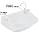 Ver imagem 7 de Pia Lavatório Banheiro 4,8l + Torneira Bica Móvel Branca + Sifão Universal Sanfonado + Fita Veda Ros
