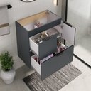 Ver imagem 2 de Gabinete para Banheiro Luiza Suspenso 58cm - Fabribam