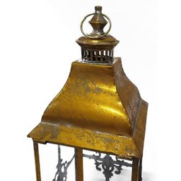 Lanterna De Metal Montemor Dourada 65X21Cm - 3