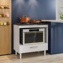 Ver imagem 1 de Balcão Para Cooktop 80 cm 01 Gaveta e Nicho Branco Nicioli