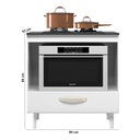 Ver imagem 3 de Balcão Para Cooktop 80 cm 01 Gaveta e Nicho Branco Nicioli
