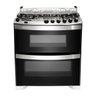 Fogão Brastemp 5 Bocas Duplo Forno Branco com Quadrichama, Timer Digital e Mesa Flat Top - Bfd5Qab - 1