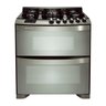 Fogão Brastemp 5 Bocas Duplo Forno Cor Inox com Mesa de Vidro e Quadrichama - Bfd5Var - 1