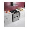 Fogão Brastemp 5 Bocas Duplo Forno Cor Inox com Mesa de Vidro e Quadrichama - Bfd5Var - 5