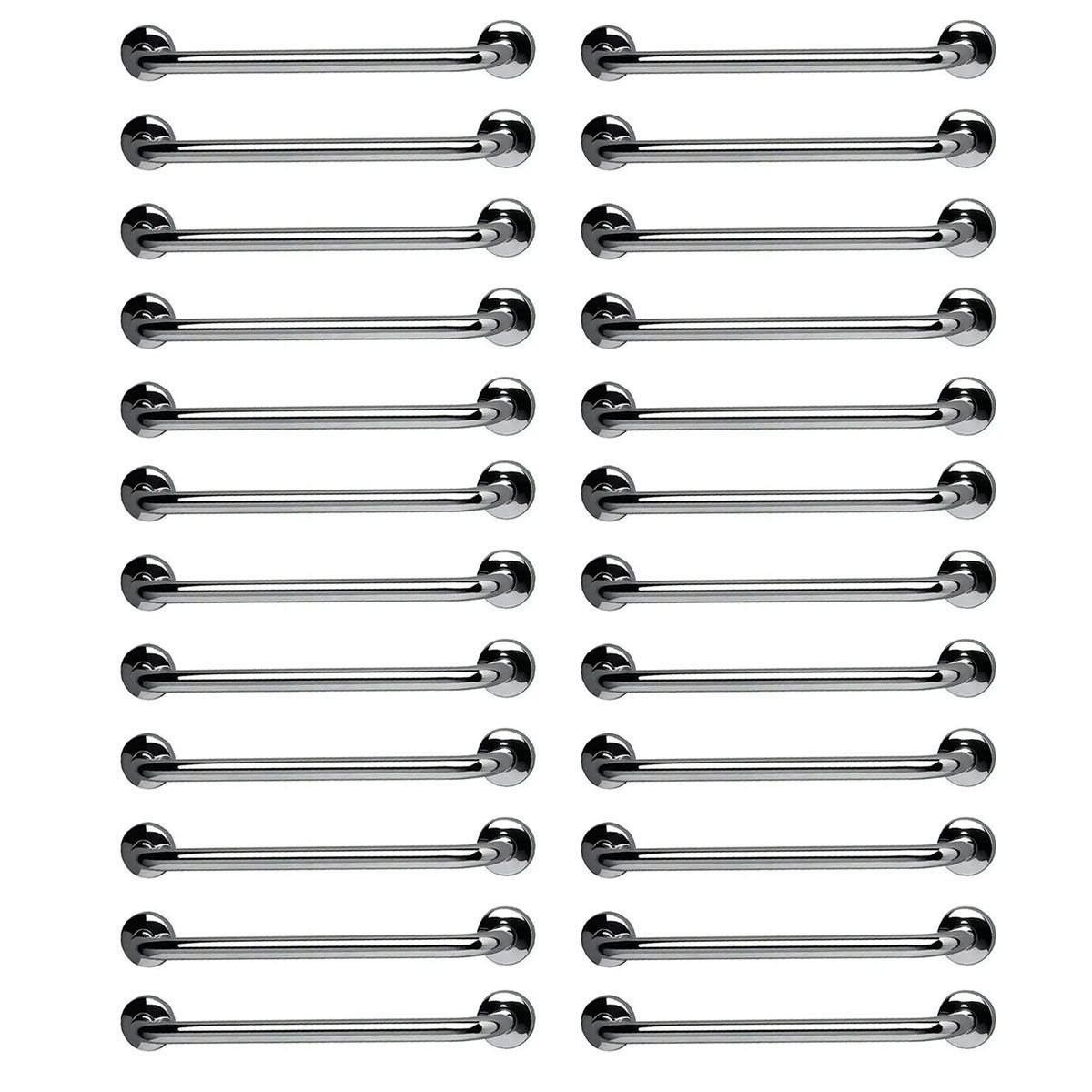 Barra de Apoio 60cm Aço Inox Kit 52 Unidades Suporte Acessibilidade Gestante Banheiro Box Escada Cor - 1