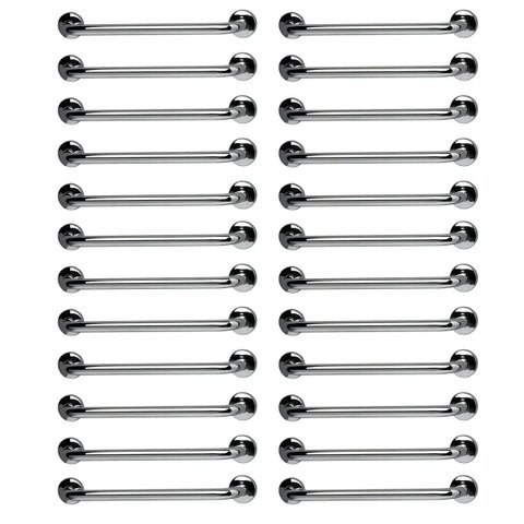 Barra de Apoio 60cm Aço Inox Kit 52 Unidades Suporte Acessibilidade Gestante Banheiro Box Escada Cor