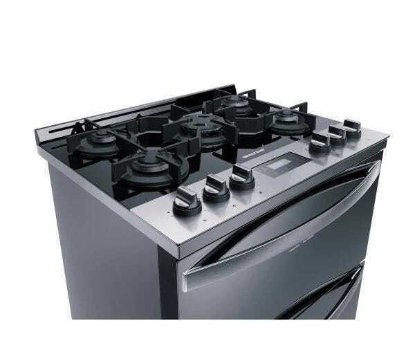 Fogão Brastemp 5 Bocas Duplo Forno Cor Inox com Mesa de Vidro e Touch Timer com Autodesligamento - B - 8