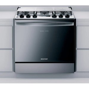 Fogão Brastemp 5 Bocas de Embutir Cor Inox com Turbo Chama e Touch Timer - Bys5Pcr - Bys5Pcr