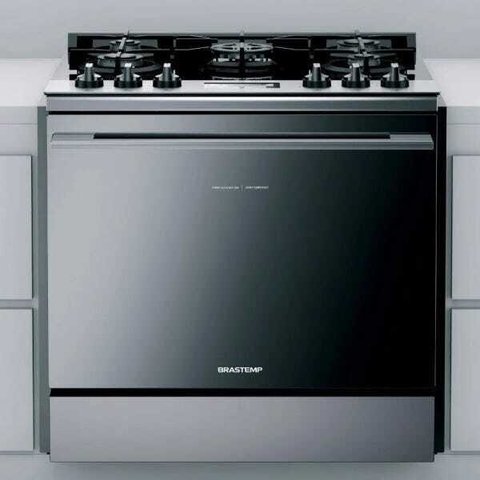 Fogão Brastemp 5 Bocas de Embutir Cor Inox com Mesa de Vidro e Touch Timer com Autodesligamento - By