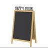 Lousa Cavalete Happy Hour Placa Personalizada para Fachada e Calçada de Bar Pubs - 1