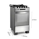 Ver imagem 5 de Fogão Brastemp 4 Bocas Cor Inox com Grill e Timer Digital - Bf150Ar