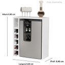 Ver imagem 2 de Aparador Adega Bar Para Cervejeira Branco - JM Casa dos Móveis