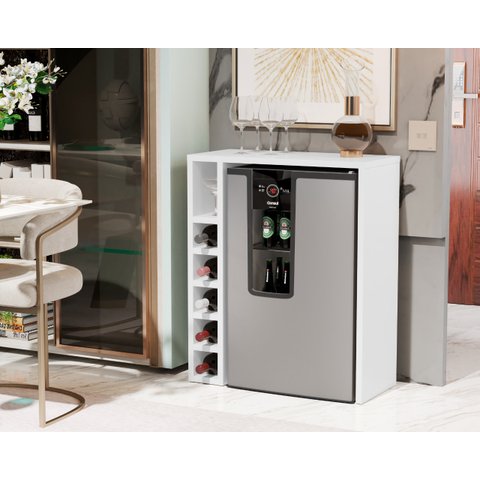 Aparador Adega Bar Para Cervejeira Branco - JM Casa dos Móveis