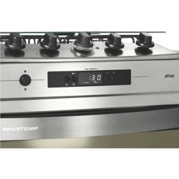 Fogão Brastemp 4 Bocas Cor Inox com Grill e Timer Digital - Bf150Ar - 2