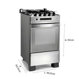 Fogão Brastemp 4 Bocas Cor Inox com Grill e Timer Digital - Bf150Ar - 5