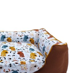 Caminha para Cachorro Retangular Caramelo 100% Algodão Duz Pets - Espaço e Conforto para Esticar:p - 4