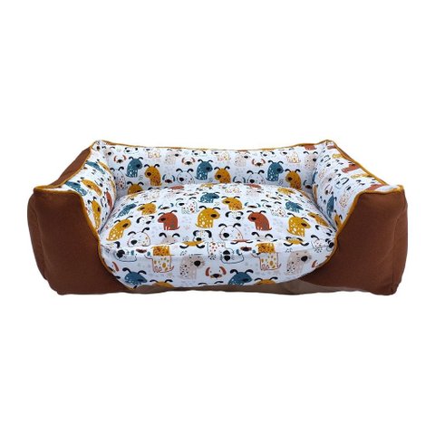 Caminha para Cachorro Retangular Caramelo 100% Algodão Duz Pets - Espaço e Conforto para Esticar:p