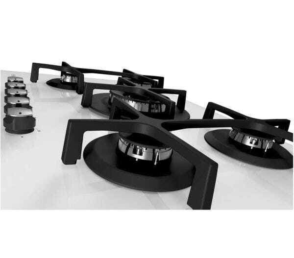 Cooktop 5 Bocas Brastemp Branco com Duplachama e Trempe com Ferro