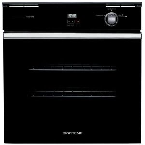 Forno de embutir a gás Brastemp 78 litros Preto com grill e timer touch - BOA84AE