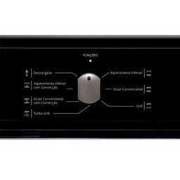 Forno de embutir elétrico Brastemp 84 litros Preto com convecção e timer touch - BOC84AE - 5