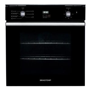 Forno de embutir elétrico Brastemp 84 litros Preto com convecção e timer touch - BOC84AE