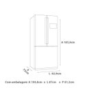 Ver mais imagens de Geladeira Brastemp Frost Free Side Inverse 540 Litros Cor Inox com Ice Maker - Bro80ak