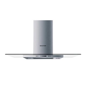 Coifa Vidro Plano Ilha Brastemp 100 cm - BAV10AR - BAV10AR